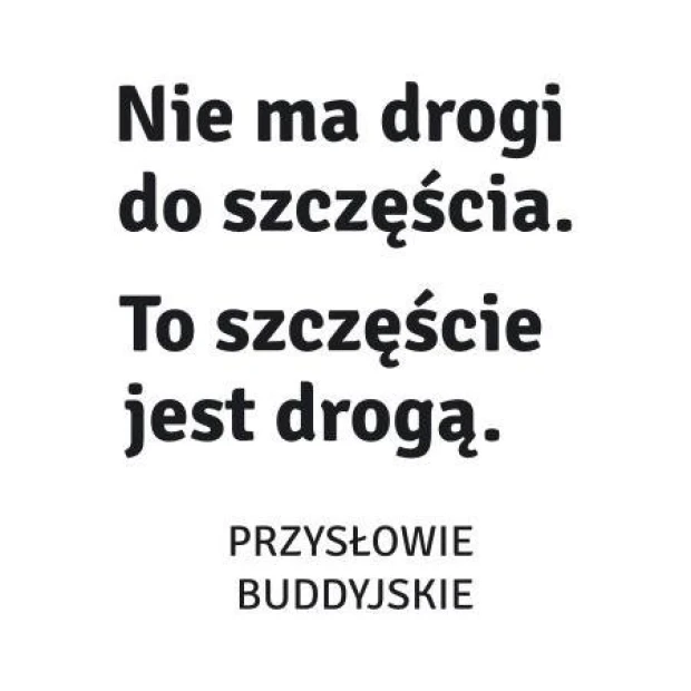 Naklejka nie ma drogi do szczęścia 1963 - Wzór graficzny. Tekst w czarnym kolorze na białym tle