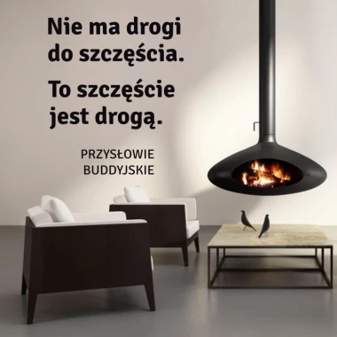Naklejka nie ma drogi do szczęścia 1963 - Aranżacja w salonie. Ściany w jasnym kolorze, nowoczesne meble w stonowanych