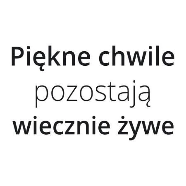 Naklejka piękne chwile pozostają 1972 - Wzór graficzny. Duży napis w czerni na białym tle, wyrazy różnej wielkości