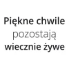 Naklejka piękne chwile pozostają 1972 - Wzór graficzny. Duży napis w czerni na białym tle, wyrazy różnej wielkości