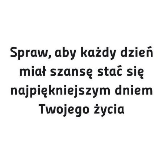 Naklejka spraw aby każdy dzień 1971 - Wzór graficzny. Tekst w dużych, pogrubionych literach na jasnym tle