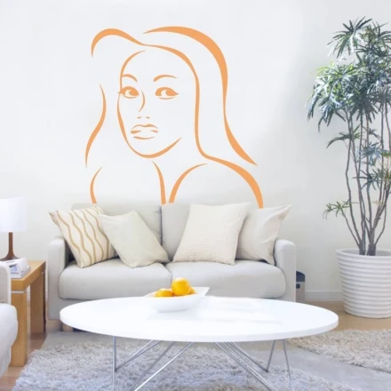 Naklejka dekoracyjna twarz kobieca 2038