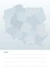 Tablica suchościeralna mapa Polski podział administracyjny 192 - Wzór graficzny. Mapa Polski w odcieniach szarości