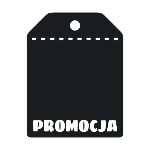 Naklejka kredowa dla handlu promocja 241 - Wzór graficzny. Prosta, czarna etykieta z napisem PROMOCJA