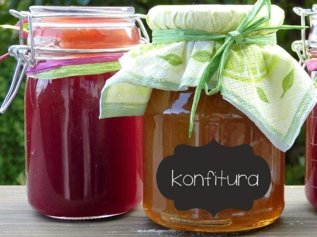 Etykiety kredowe na słoiki vintage 006 - komplet 16 szt - Aranżacja w kuchni. Słoiki z konfiturami w różnych kolorach