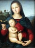 Reprodukcja Madonna and Child 1502, Rafael Santi - Wzór graficzny. Postacie Madonny i Dzieciątka, tło z krajobrazem