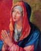 Reprodukcja The Virgin Mary in Prayer, Albrecht Durer - Wzór graficzny. Postać Matki Boskiej z dłońmi złożonymi w modlitwie