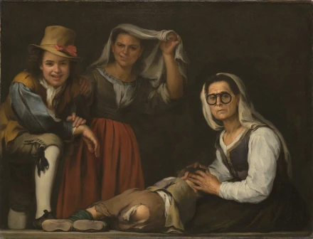 Reprodukcja Four Figures on a Step, Bartolome Esteban Murillo