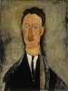 Reprodukcja Portrait of the Artist Leopold Survage, Amedeo Modigliani - Wzór graficzny. Postać mężczyzny z wyraźnymi rysami