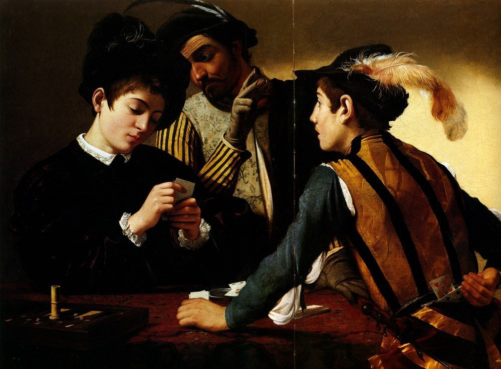 Reprodukcja The Cardsharps - Caravaggio