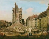Reprodukcja The Ruins of the old Kreuzkirche, Canaletto, Bernardo Bellotto - Wzór graficzny. Zawiera ruiny kościoła
