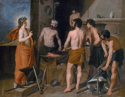 Reprodukcja Apollo in the Forge of Vulcan Diego Velazqueza, idealna do nowoczesnego salonu, wprowadz