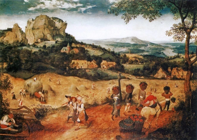 Reprodukcja De hooioogst Pieter Bruegel, idealna do klasycznego wnętrza, wprowadzająca sielski klima