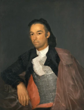 Reprodukcja Portrait of the Matador Pedro Romero, Francisco Goya - Wzór graficzny. Mężczyzna w eleganckim stroju, z ręką