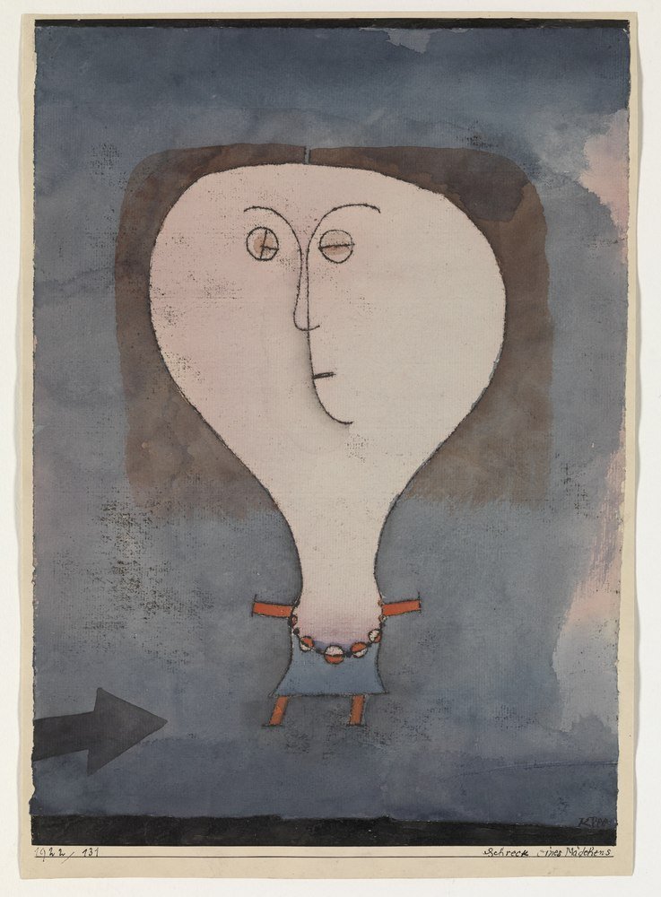 Reprodukcja Fright of a Girl, Paul Klee