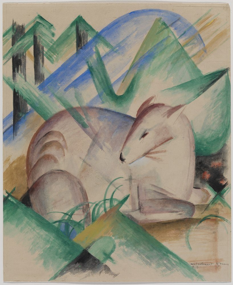 Reprodukcja Red Deer, Franz Marc