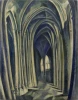 Reprodukcja Saint-Severin No. 3, Robert Delaunay - Wzór graficzny. Abstrakcyjne kształty i linie tworzą przestrzeń z łukami