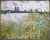 Reprodukcja Ile aux Fleurs near Vetheuil, Claude Monet - Wzór graficzny. Obraz przedstawia kwiaty w różnych odcieniach