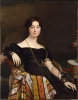 Reprodukcja Portrat der Madame Leblanc, Jean Auguste Dominique Ingres - Wzór graficzny. Postać kobiety w eleganckiej sukni