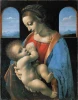 Reprodukcja Madonna Litta, Leonardo Da Vinci - Wzór graficzny. Postacie Madonny i Dzieciątka w harmonijnych kształtach