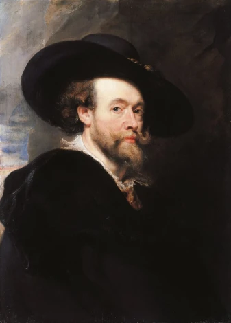 Reprodukcja Portrait of the Artist, Peter Paul Rubens - Wzór graficzny. Mężczyzna w kapeluszu, z brodą, patrzy w stronę