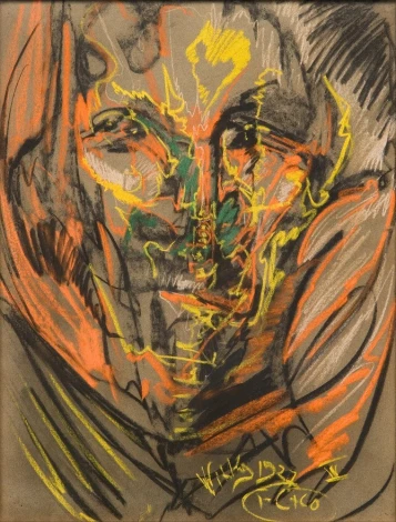 Reprodukcja Portret Heleny Białynickiej-Birula, Stanisław Ignacy Witkiewicz, Witkacy - Wzór graficzny. Obraz przedstawia