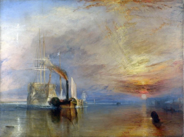 Reprodukcja The Fighting Temeraire tugged to her last Berth to be broken up, William Turner - Wzór graficzny. Obraz