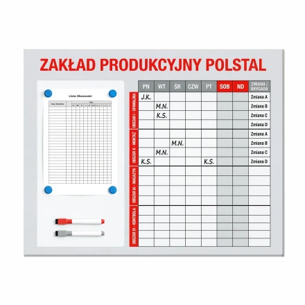 Tablica suchościeralna magnetyczna z własną grafiką na wymiar