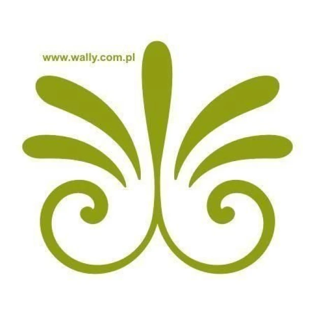 Stylowy wzór w odcieniu soczystej zieleni, idealny do ozdobienia ściany w nowoczesnym wnętrzu.