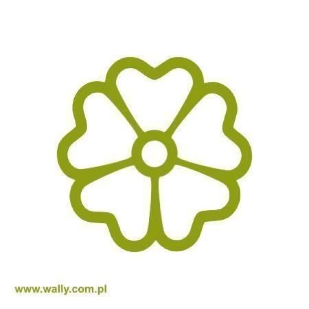Stylowa naklejka Klasik 416 w formie eleganckiego kwiatu, idealna do minimalistycznego wnętrza.
