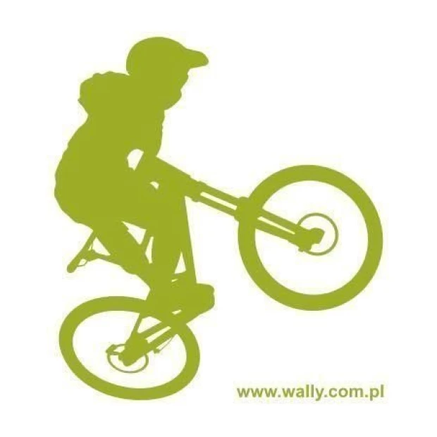 Energetyczna naklejka roweru 008 doskonale uzupełni nowoczesny pokój młodzieżowy, wprowadzając dynam