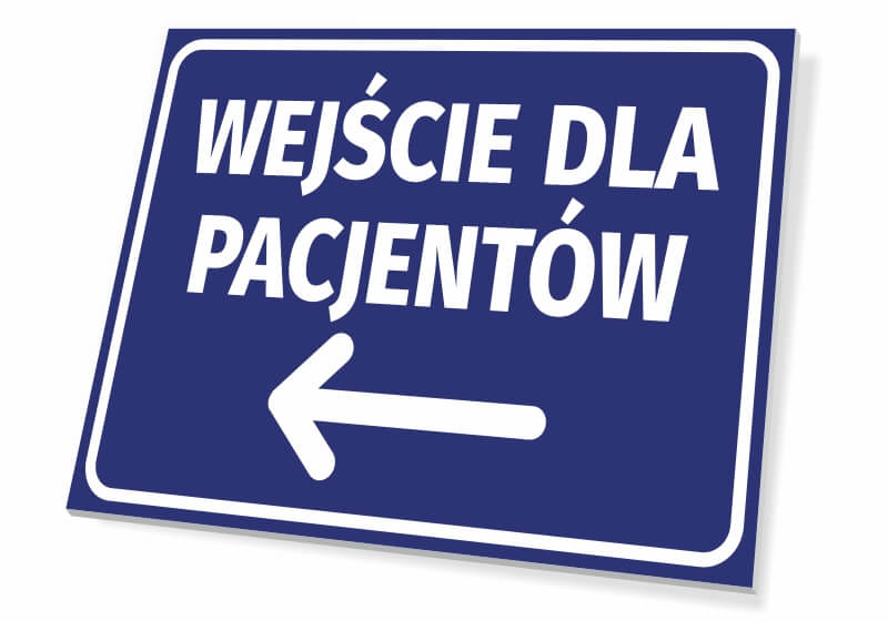 Naklejka Wejście dla pacjentów