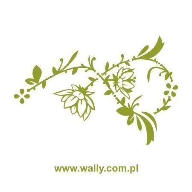 Stylowa naklejka kwiatowa 018 w odcieniach zieleni, idealna do przytulnego wnętrza w stylu boho.
