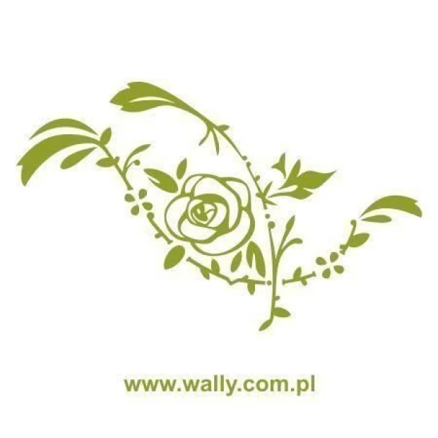 Naklejka Kwiaty 043 w delikatnych odcieniach zieleni, doskonale ożywi Twoje wnętrze w stylu boho.