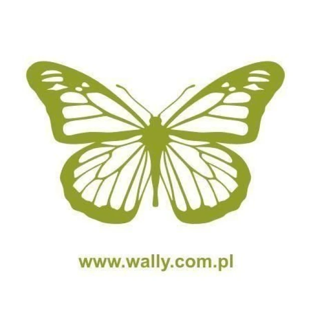 Zielona naklejka motyla 003 idealna do ożywienia dziecięcego pokoju lub przestrzeni kreatywnej.
