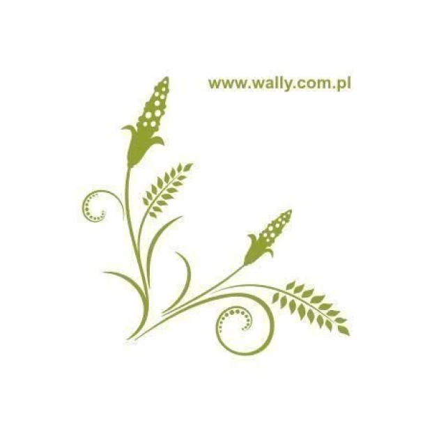 Elegancka naklejka japońska z delikatnymi roślinnymi motywami, idealna do minimalistycznych wnętrz.