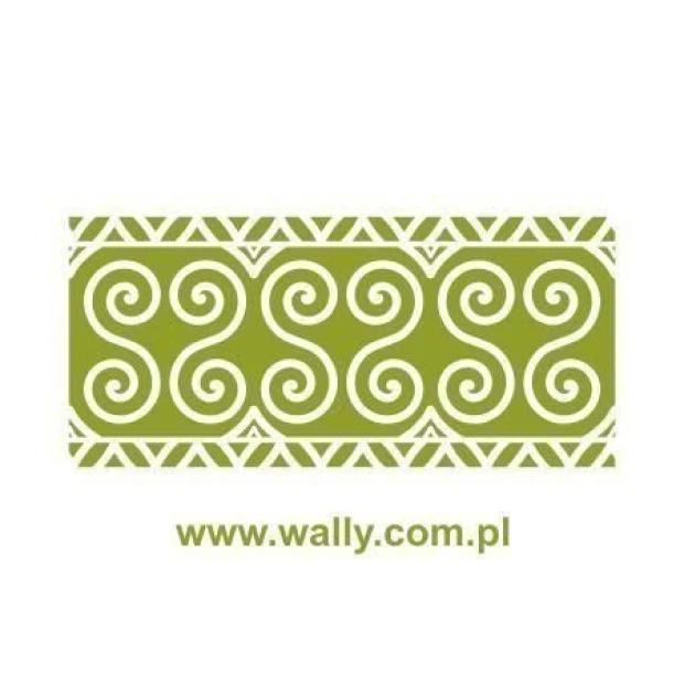 Meksykański wzór z falistymi motywami w odcieniach zieleni, idealny do stylowego wnętrza w boho klim