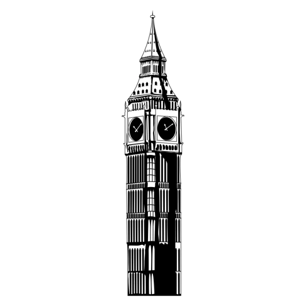 Stylowa naklejka Big Ben 0830 w minimalistycznej formie, idealna do nowoczesnego wnętrza, dodająca c
