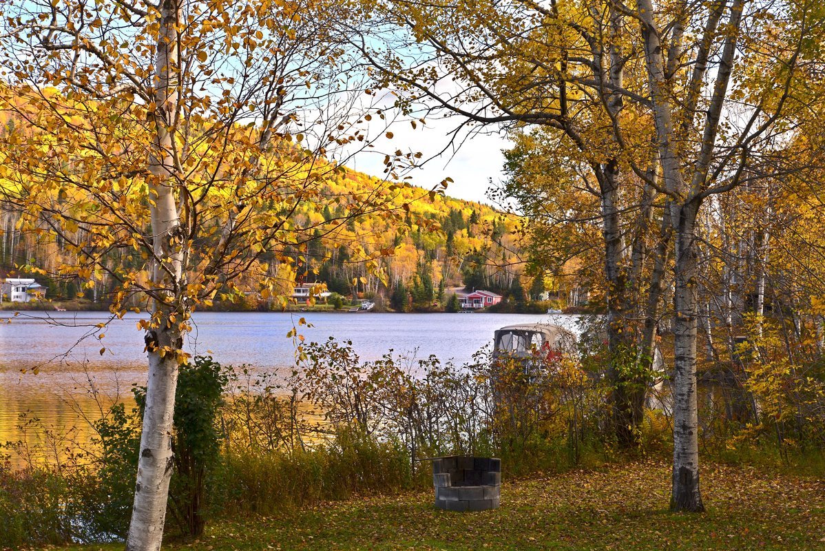 Fototapeta na ścianę domki nad jeziorem FP 3991