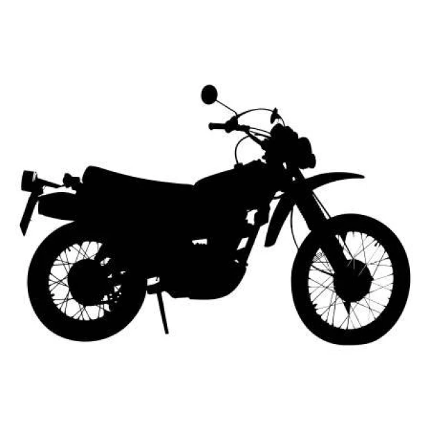 Motocykl szablon malarski 2309 - Wzór graficzny. Wzór przedstawia motocykl w profilu, z wyraźnymi liniami i detalami
