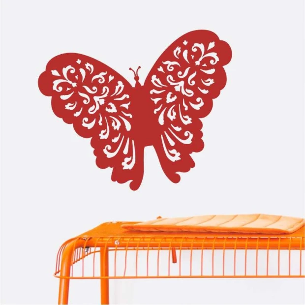 Szablon malarski motyl ornament 2360 - Wzór graficzny. Motyl z symetrycznymi, złożonymi wzorami na skrzydłach