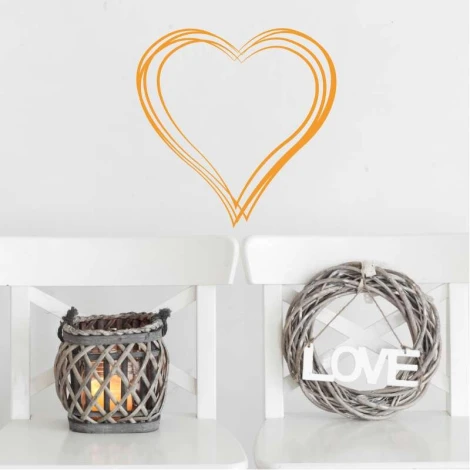 Szablon malarski serce miłość 2334 - Aranżacja w nowoczesnym wnętrzu. Jasne ściany i minimalistyczne meble