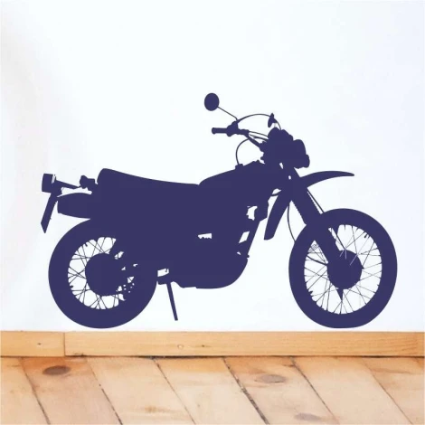 Motocykl szablon malarski 2309 - Wzór graficzny. Wzór o kształcie motocykla z wyraźnymi detalami, takimi jak koła