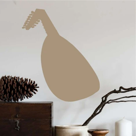 Szablon malarski instrument muzyczny 2249 - Wzór graficzny. Kształt gitary z długim korpusem i strunami