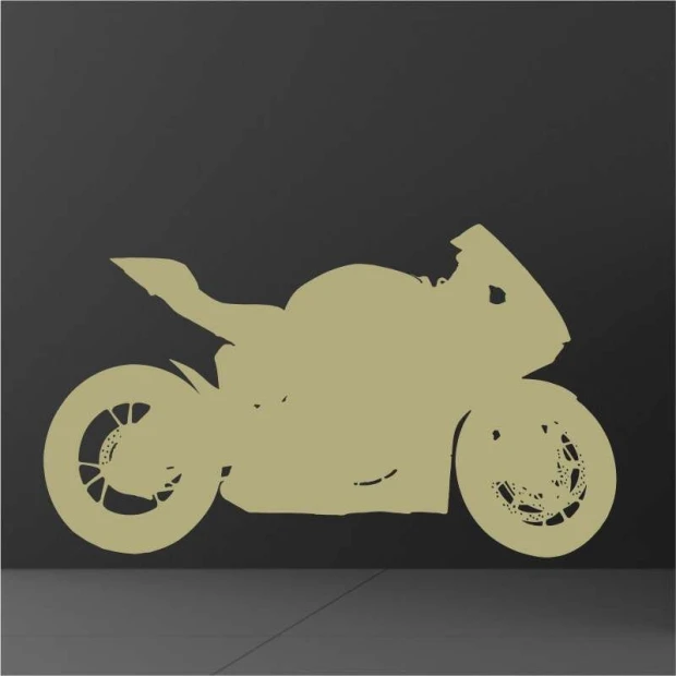 Motocykl sportowy szablon do malowania 2310 - Wzór graficzny. Kształt motocykla z wyraźnymi liniami i detalami