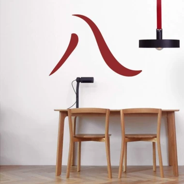 Szablon do malowania japoński symbol osiem 2157 - Aranżacja w biurze. Jasne ściany, drewniane meble, minimalistyczny styl