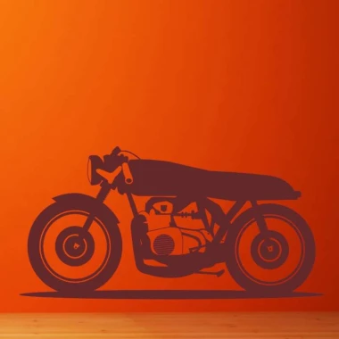 Szablon do malowania motocykl 2328 - Wzór graficzny. Motocykl w profilu, z wyraźnymi kołami i silnikiem