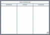 Tablica informacyjna magnetyczna suchościeralna 268 - Wzór graficzny. Prosta struktura z trzema kolumnami na informacje