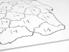 Magnetyczna tablica suchościeralna mapa Polski z podziałem na województwa 238 - Wzór graficzny. Mapa z konturami województw