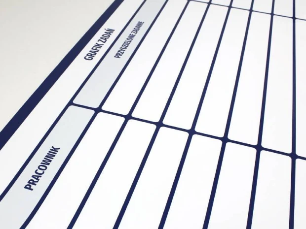 Grafik zadań tablica lean suchościeralna 107 - Wzór graficzny. Prosta siatka z poziomymi i pionowymi liniami
